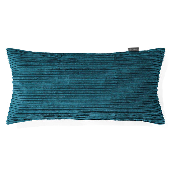 Jättimäinen Tyyny 40 x 80cm - Vakosametti Tummanturkoosi 01