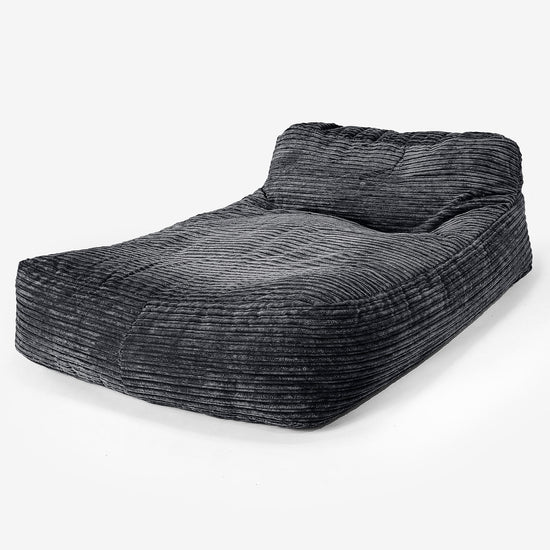 Daybed Säkkituoli, 2 Hengen - Vakosametti Musta 01