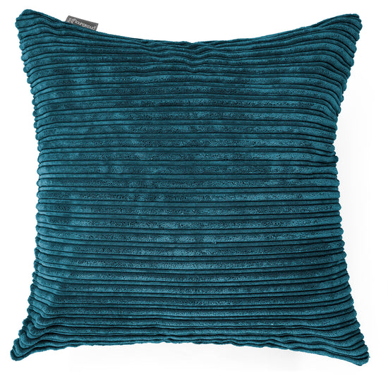 Jättityyny 70 x 70cm - Vakosametti Tummanturkoosi 01