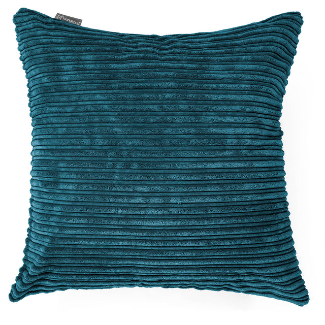 Jättityyny 70 x 70cm - Vakosametti Tummanturkoosi 01