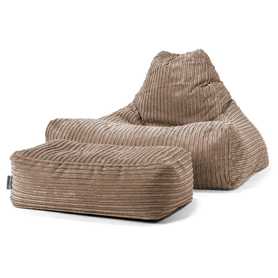 Lounge-Säkkituoli - Vakosametti Mokka 02