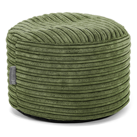 Pieni Pyöreä Rahi Jakkara - Vakosametti Metsänvihreä 01