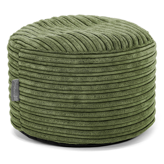 Pieni Pyöreä Rahi Jakkara - Vakosametti Metsänvihreä 01