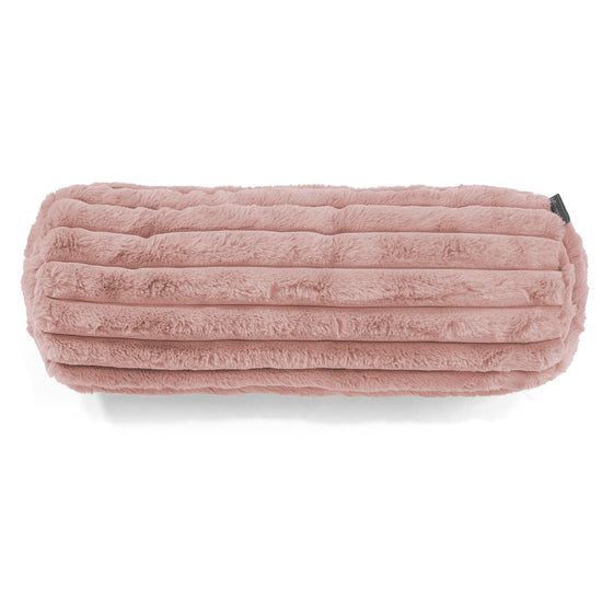 Putkityynynsuojus 20 x 55cm - Ultrapehmeä Vakosametti Puuteripinkki 02