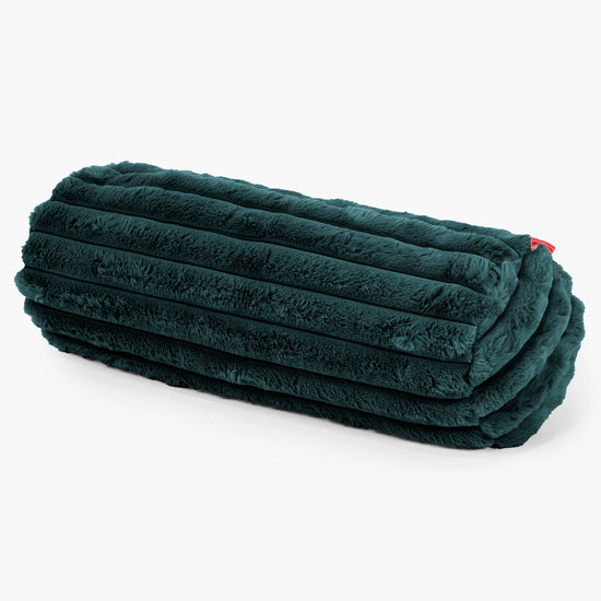 Putkityynynsuojus 20 x 55cm - Ultrapehmeä Vakosametti Tummanturkoosi 01