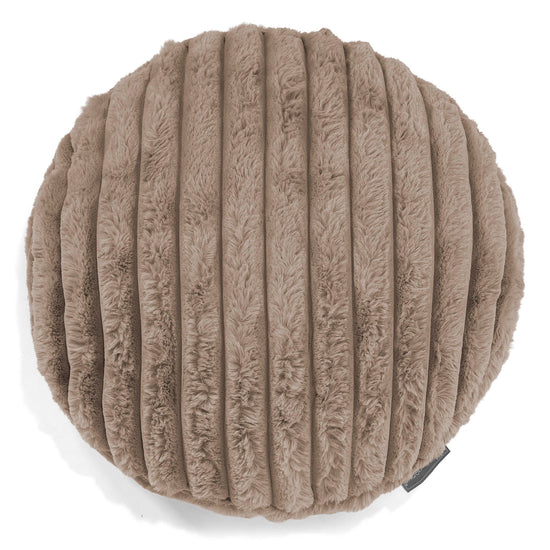 Pyöreä Tyynynsuojus 50cm - Ultrapehmeä Vakosametti Minkki 01