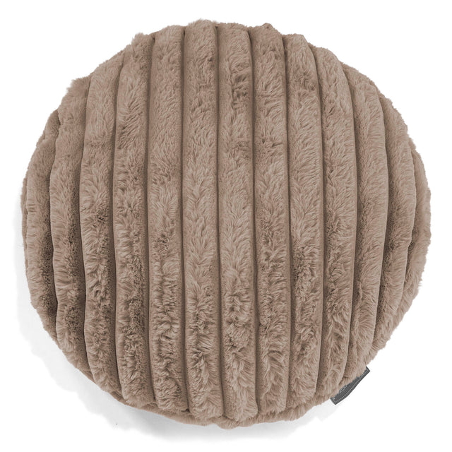Pyöreä Tyynynsuojus 50cm - Ultrapehmeä Vakosametti Minkki 01