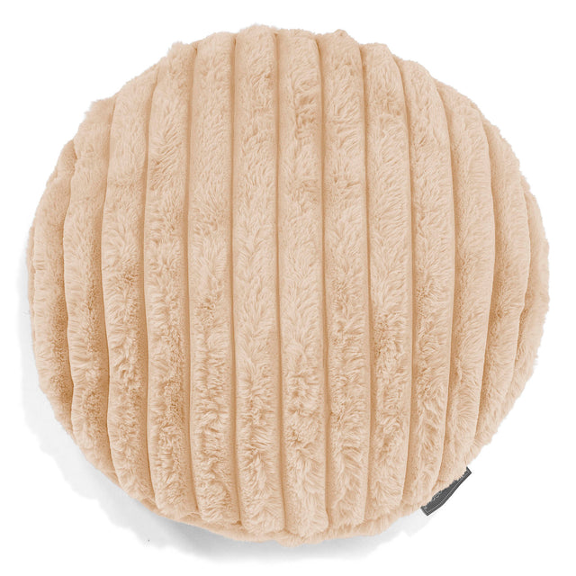 Pyöreä Tyynynsuojus 50cm - Ultrapehmeä Vakosametti Persikka 01