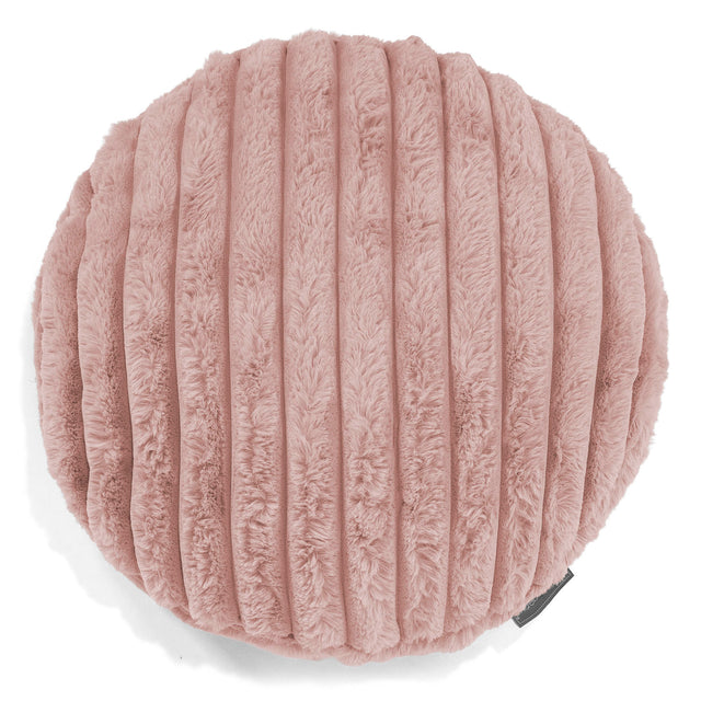 Pyöreä Tyynynsuojus 50cm - Ultrapehmeä Vakosametti Puuteripinkki 01
