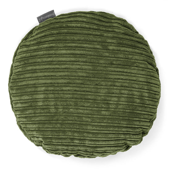 Pyöreä Tyynynsuojus 50cm - Vakosametti Metsänvihreä 01
