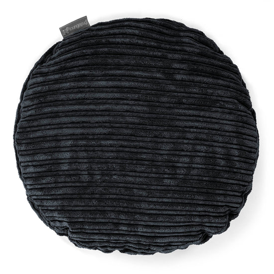 Pyöreä Tyyny 50cm - Vakosametti Musta 01