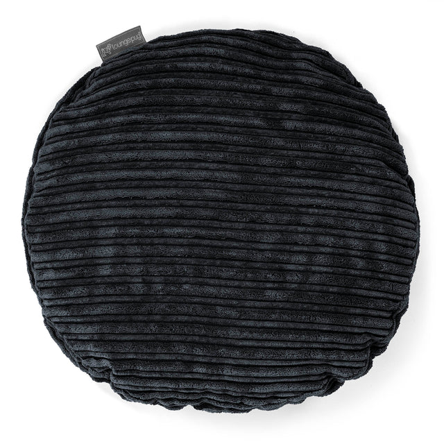 Pyöreä Tyyny 50cm - Vakosametti Musta 01
