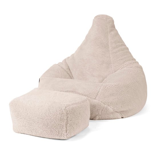 Säkkituoli Lepotuoli - Teddy-tekoturkis Minkki 04