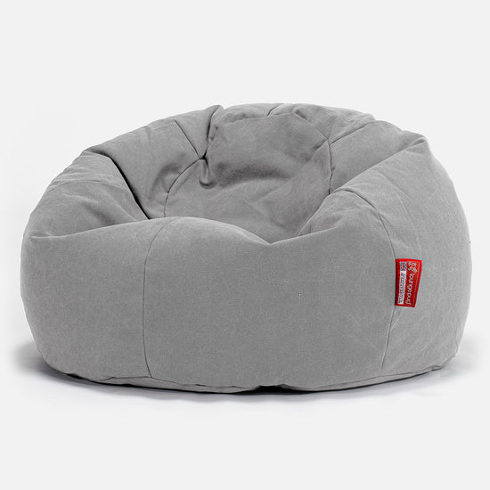 Säkkituoli Sotka - Kivipesty Denim-kangas Harmaa 01