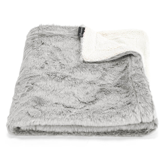 Sherpa-peitto - Kanitekoturkis Vaaleanharmaa 01