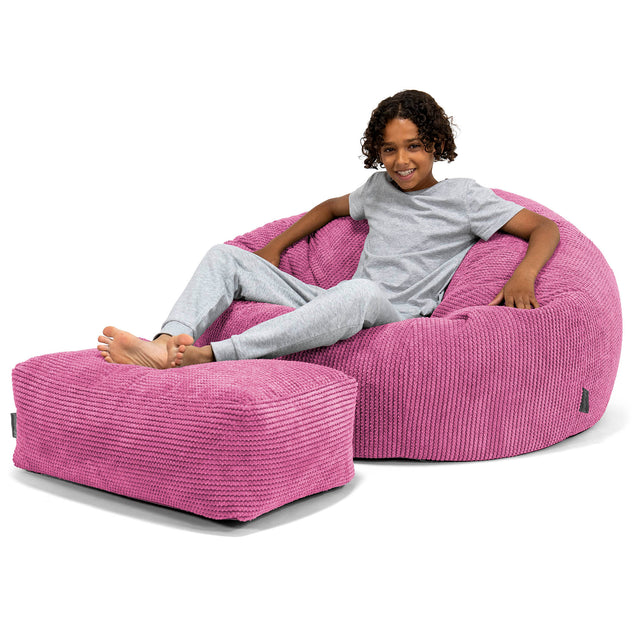 Sohvasäkkituoli Lapsille 6-14 vuotta - Pompula Vaaleanpunainen 01