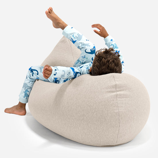 Pitkä Säkkituoli Lapsille 2-6 vuotta - Joustavaa Puuvillaa Minkki 04