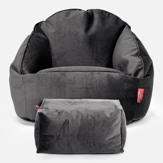 Bubble-säkkituoli - Sametti Grafiitti 02
