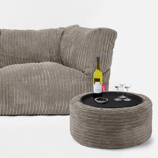 Albert 3-paikkainen Säkkituolisohva - Vakosametti Harmaabeige 03