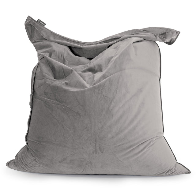 Säkkituoli XXL - Sametti Hopea 01