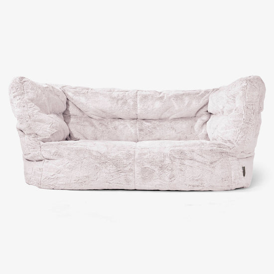 Albert 2-paikkainen Säkkituolisohva 2.0 - Kanitekoturkis Puuteripinkki 01