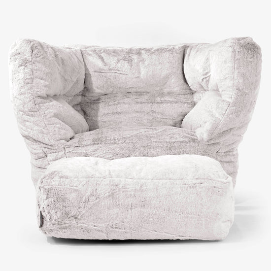 Albert Säkkituoli Nojatuoli 2.0 - Kanitekoturkis Vaaleanharmaa 02