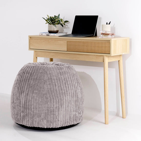 Ergonominen Toimisto-pouf-tuoli - Vakosametti Hopeanharmaa - 02