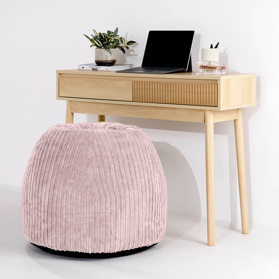 Ergonominen Toimisto-pouf-tuoli - Vakosametti Kevyen Vaaleanpunainen - 02