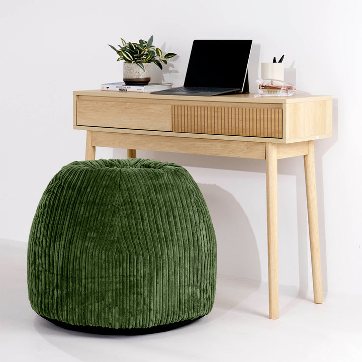 Ergonominen Toimisto-pouf-tuoli - Vakosametti Metsänvihreä - 02