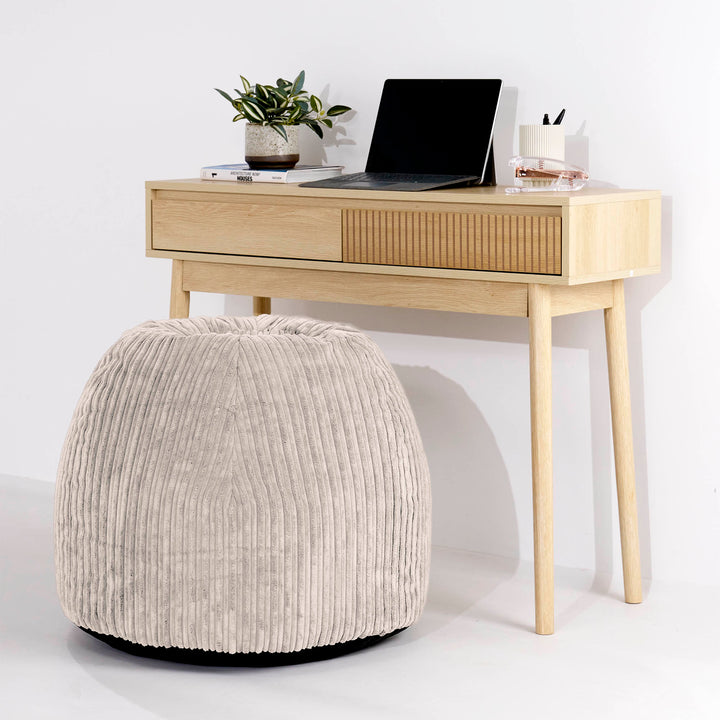 Ergonominen Toimisto-pouf-tuoli - Vakosametti Norsunluu - 02