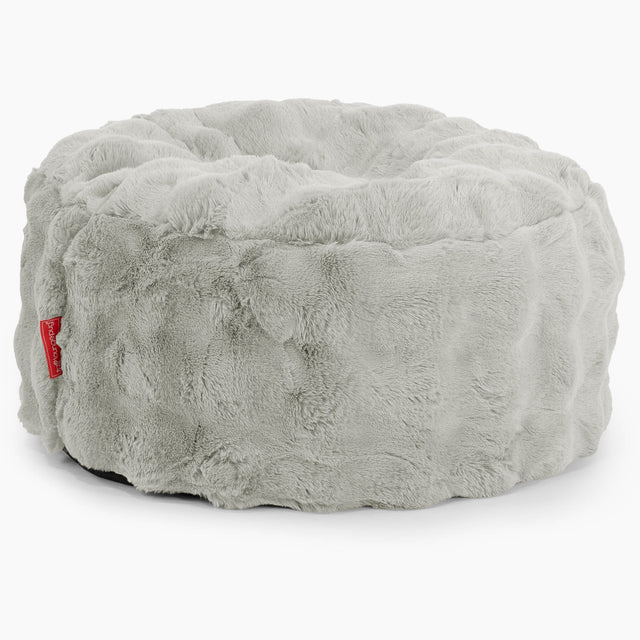 Iso Pyöreä Rahi Jakkara - Tekoturkis Kupla Salviavihreä 01