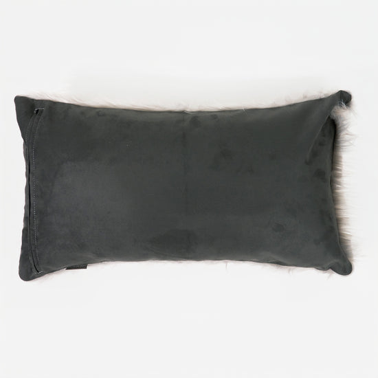 Jättimäinen Tyynynsuojus 40 x 70cm - Mongolialainen Tekoturkis Harmaa 02