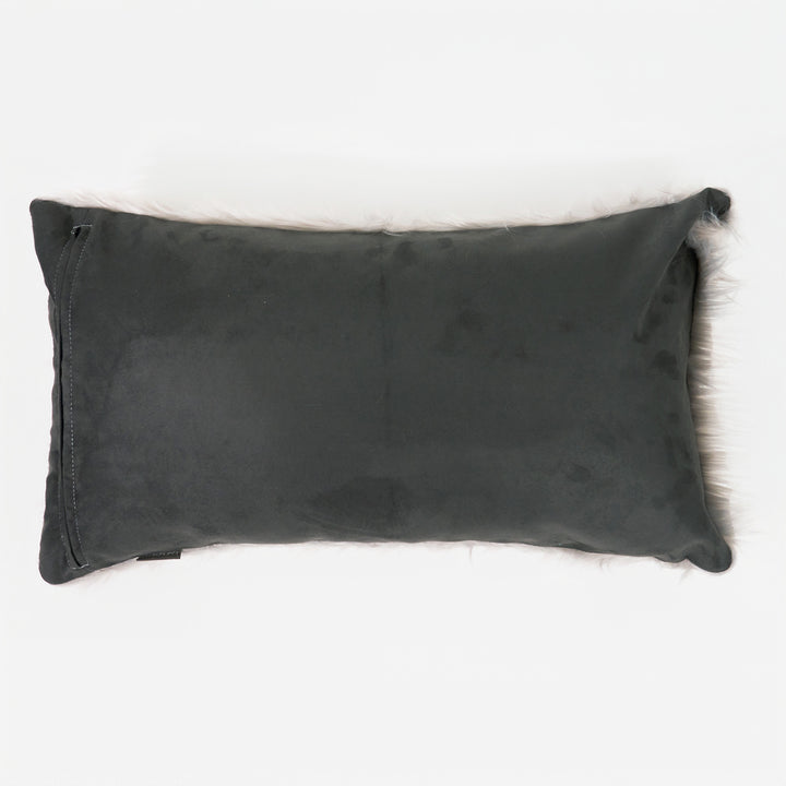 Jättimäinen Tyynynsuojus 40 x 70cm - Mongolialainen Tekoturkis Harmaa 02