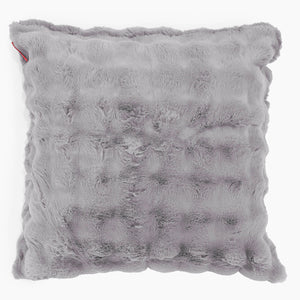 Jättityynynsuojus 70 x 70cm - Tekoturkis Kupla Harmaa