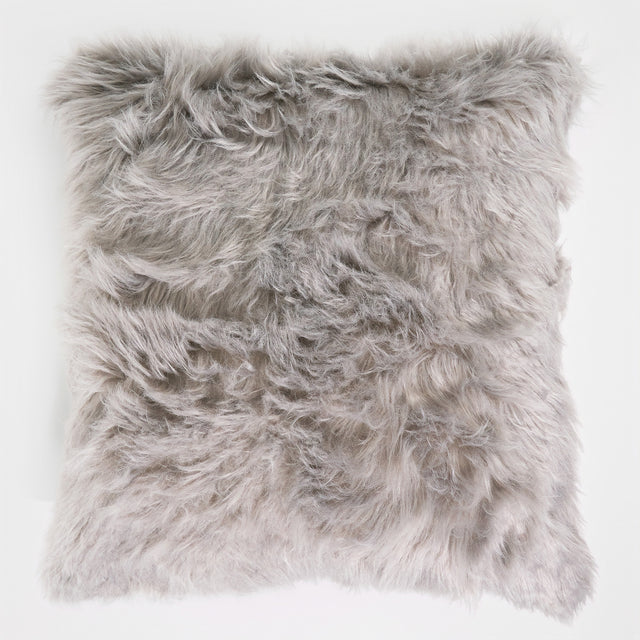 Jättityynynsuojus 70 x 70cm - Mongolialainen Tekoturkis Harmaa 01