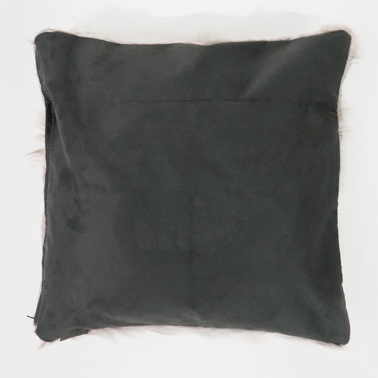 Jättityynynsuojus 70 x 70cm - Mongolialainen Tekoturkis Harmaa 02