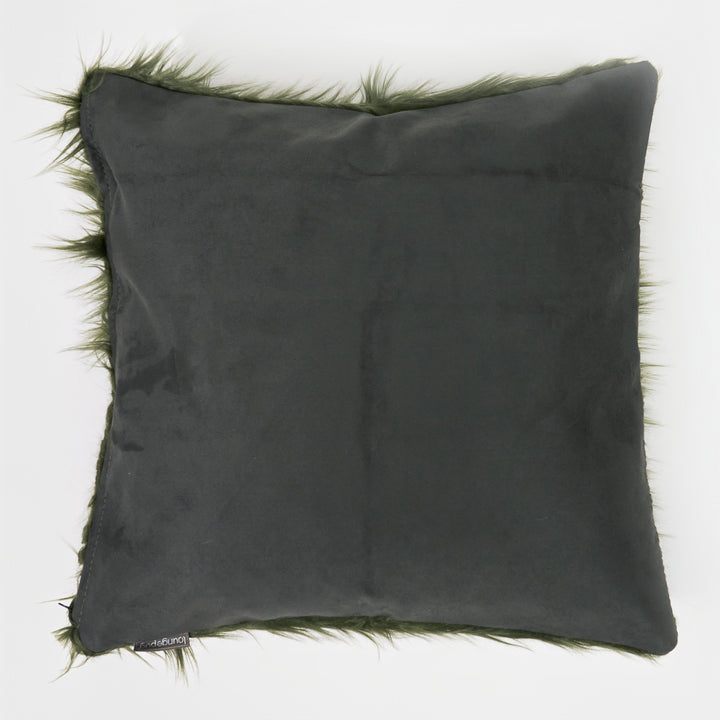 Jättityynynsuojus 70 x 70cm - Mongolialainen Tekoturkis Salviavihreä 02