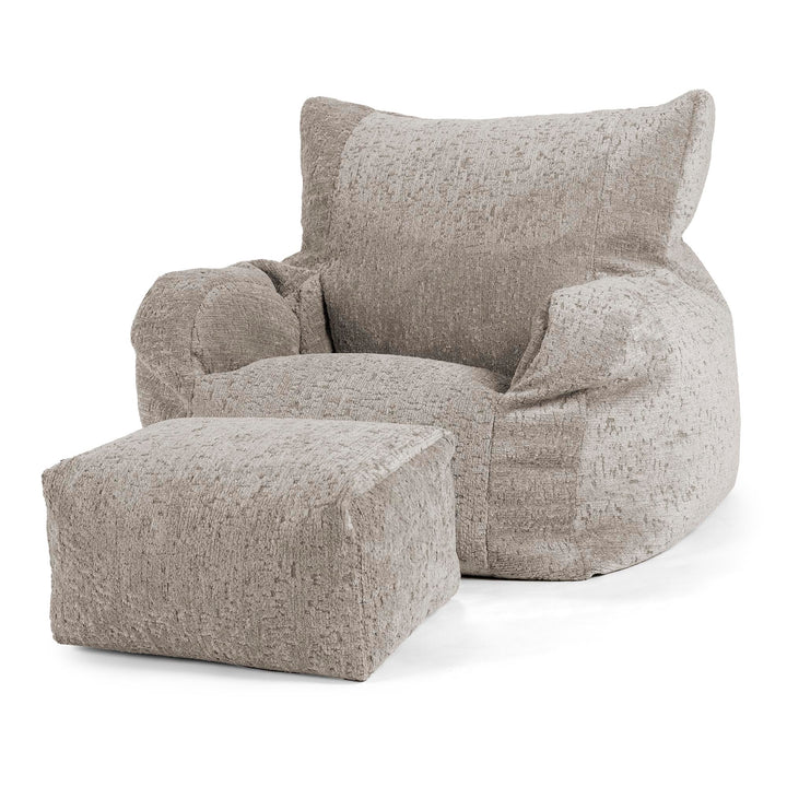 Josephine-Säkkituoli Nojatuoli - Ylellinen Chenille Harmaa 02