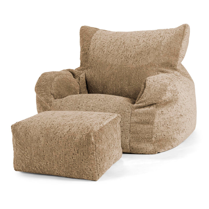 Josephine-Säkkituoli Nojatuoli - Ylellinen Chenille Minkki 02