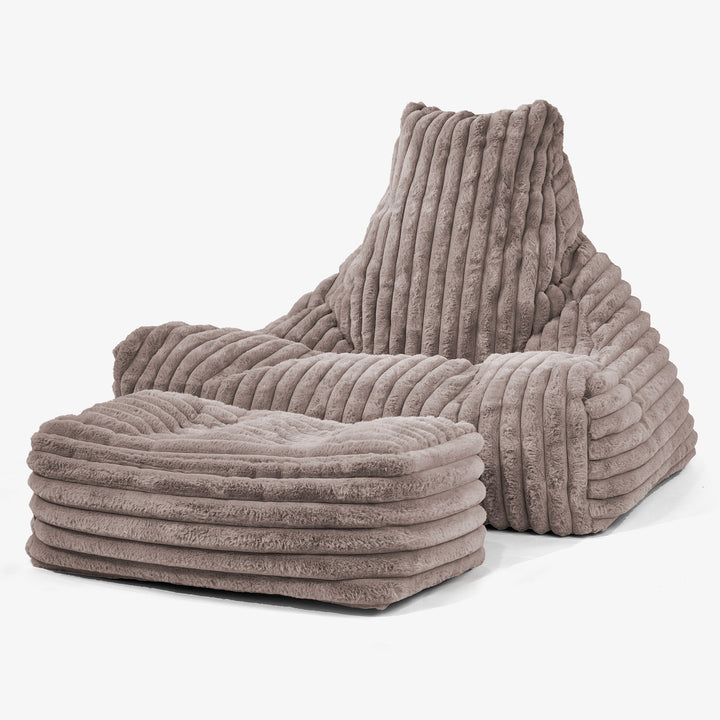 Lounge-Säkkituoli - Ultrapehmeä Vakosametti Minkki 02