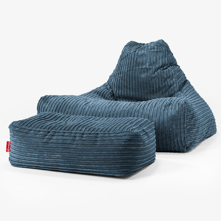 Lounge-Säkkituoli - Vakosametti Laivastonsininen 02