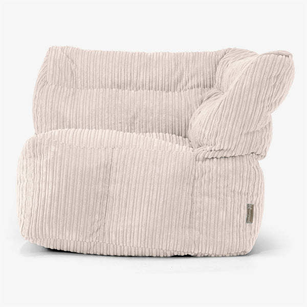 Modulisofta Säkkituoli, Vasemman Kulman Osa - Vakosametti Norsunluu 01