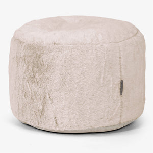 Pieni Pyöreä Rahi Jakkara - Kanitekoturkis Kullanruskea