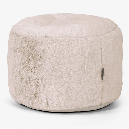 Pieni Pyöreä Rahi Jakkara - Kanitekoturkis Kullanruskea 01