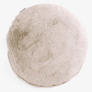 Pyöreä Tyynynsuojus 50cm - Kanitekoturkis Kullanruskea