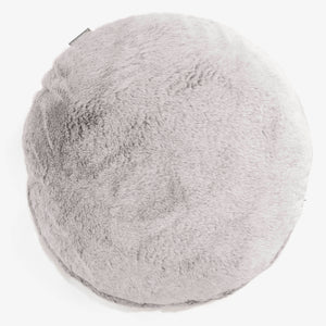 Pyöreä Tyynynsuojus 50cm - Kanitekoturkis Vaaleanharmaa