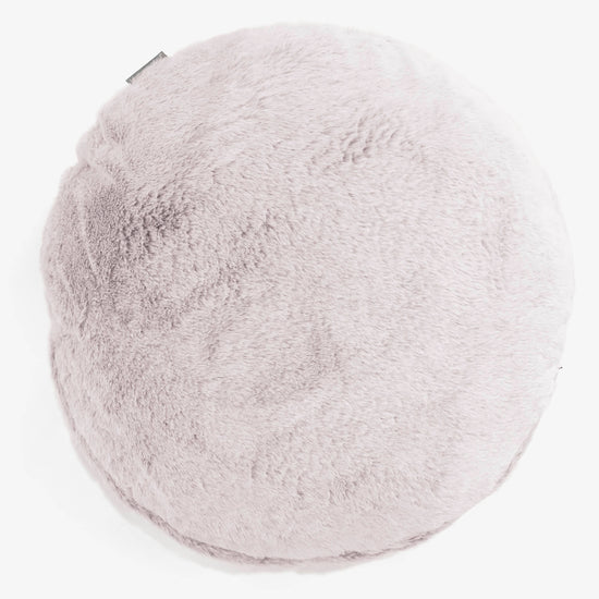 Pyöreä Tyynynsuojus 50cm - Kanitekoturkis Puuteripinkki 01
