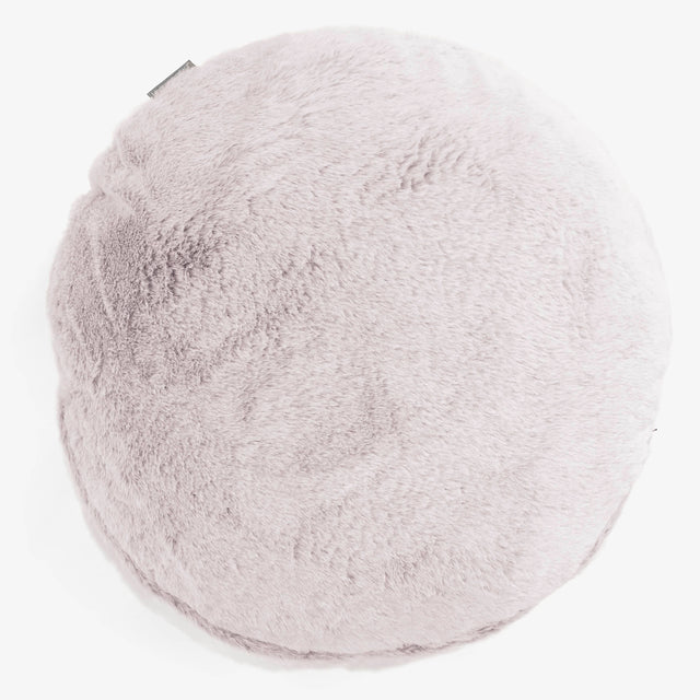 Pyöreä Tyynynsuojus 50cm - Kanitekoturkis Puuteripinkki 01