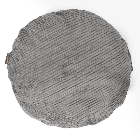 Pyöreä Tyynynsuojus 50cm - Pompula Hiilen harmaa 01