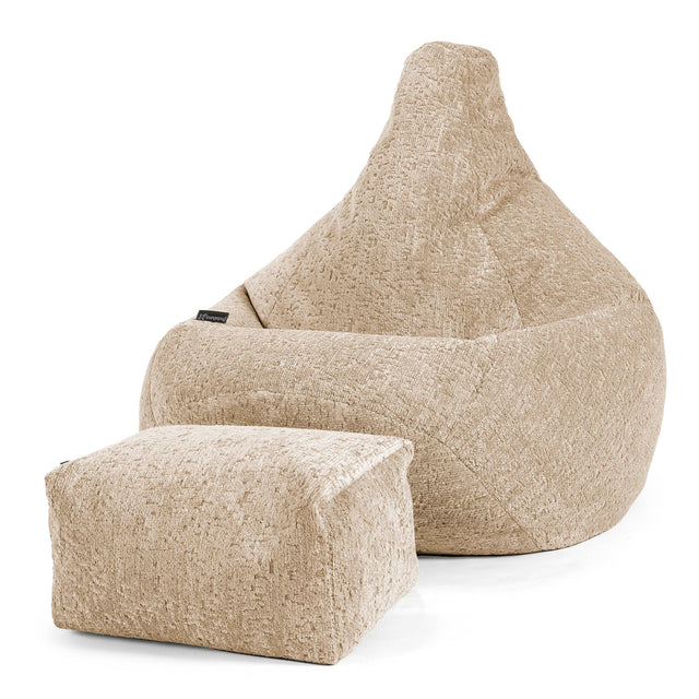 Säkkituoli Lepotuoli - Ylellinen Chenille Minkki 01